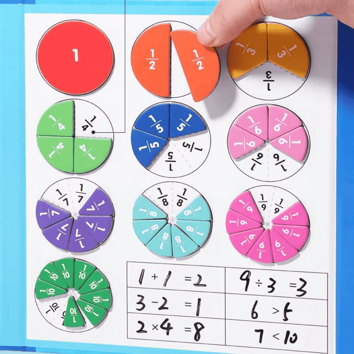 Mathe Dino - Das magnetische Bruch-Puzzle