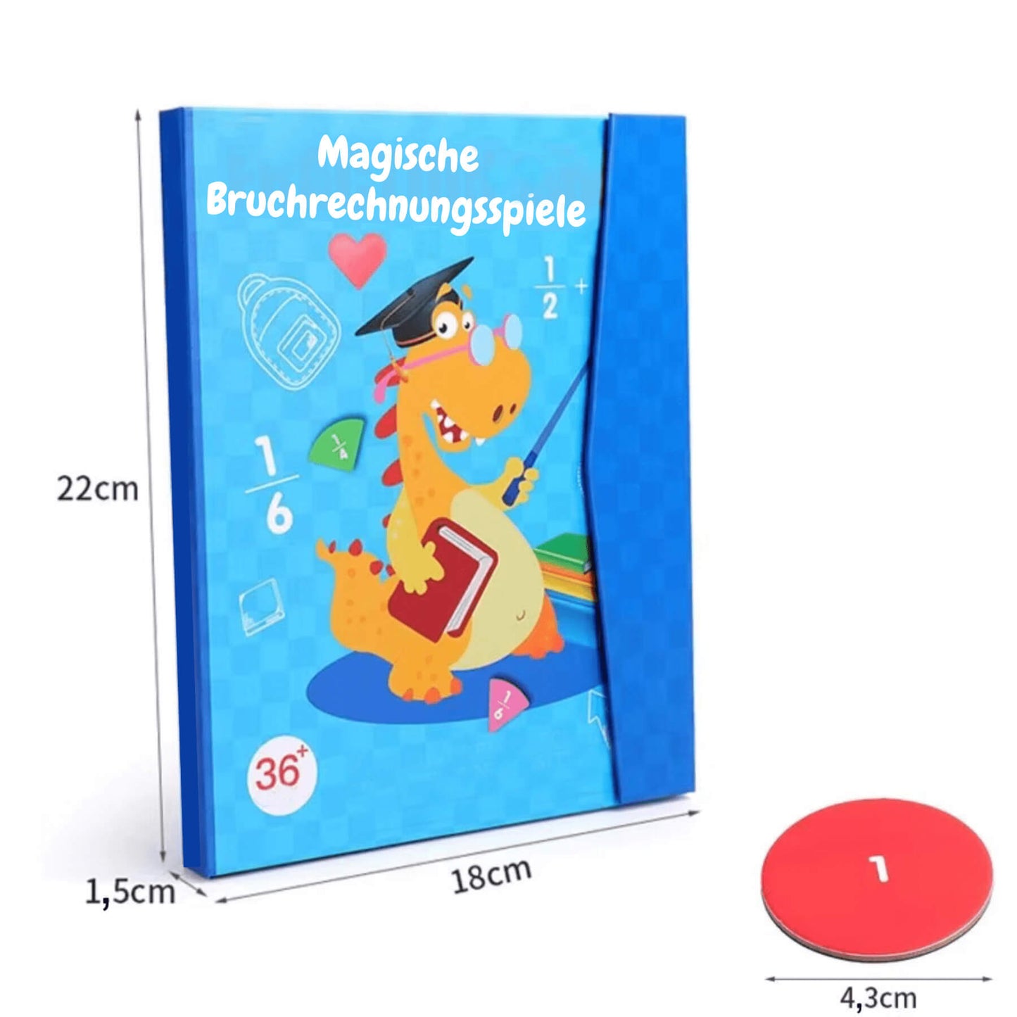 Mathe Dino - Das magnetische Bruch-Puzzle