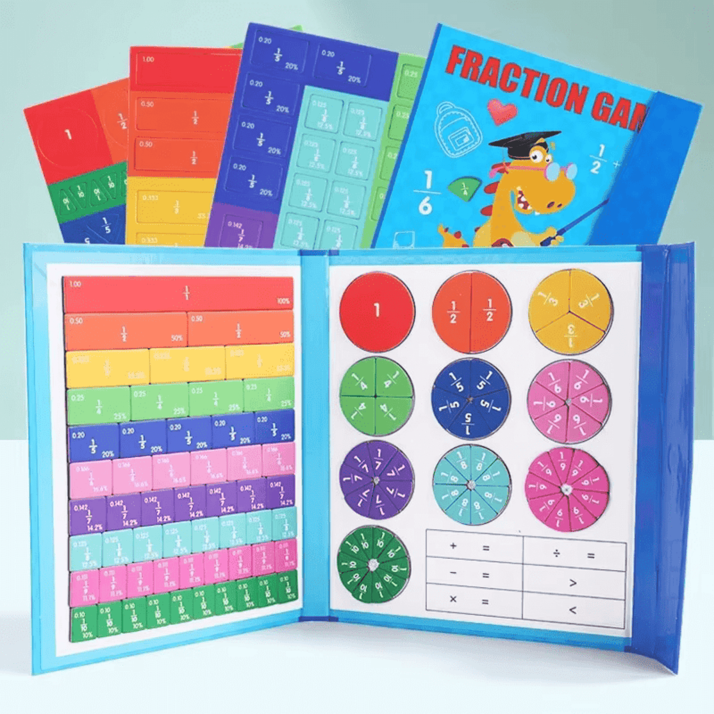 Mathe Dino - Das magnetische Bruch-Puzzle